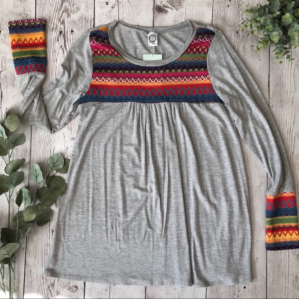 Aztec Long Sleeve Top
